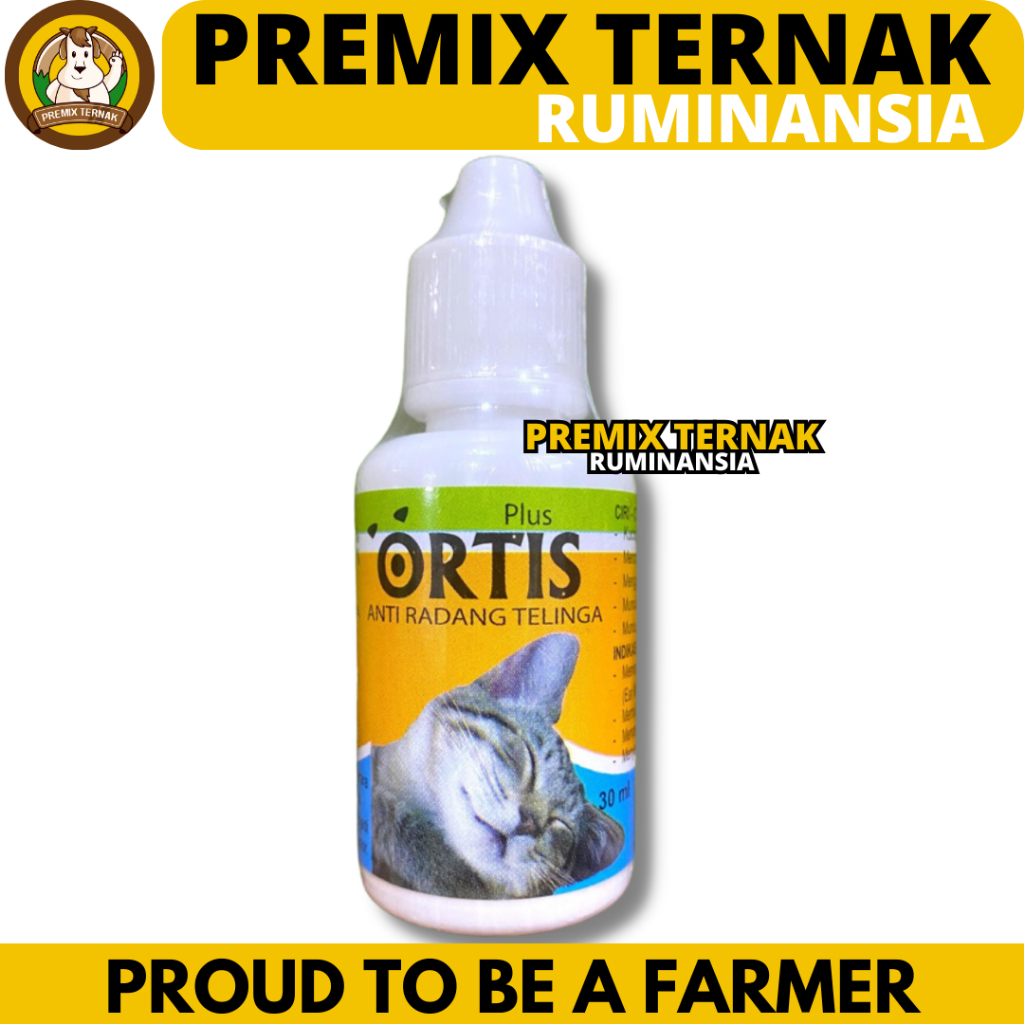 ORTIS CAT 30ML - Obat Telinga Kucing Bengkak Gatal Kutu Earmites - Obat Tetes Telinga Kucing Anjing 