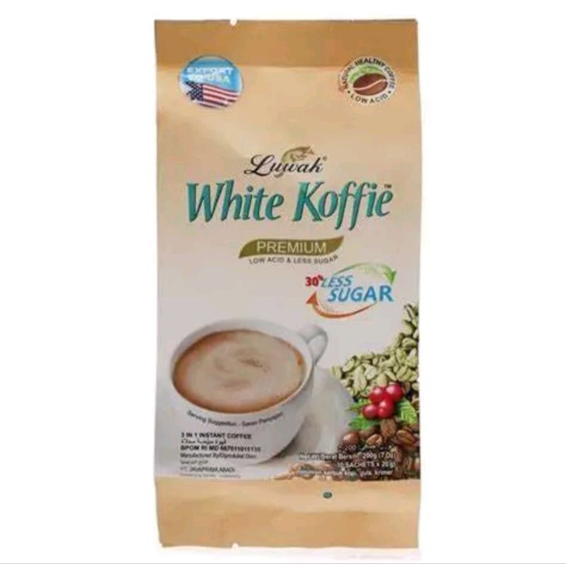 

LUWAK WHITE KOFFIE LESS SUGAR ISI 10 SACHET