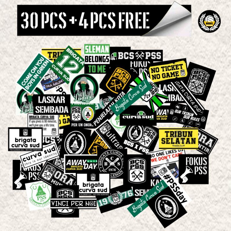 Sticker Pack Brigata Curva Sud | BCS X PSS | PSS Sleman
