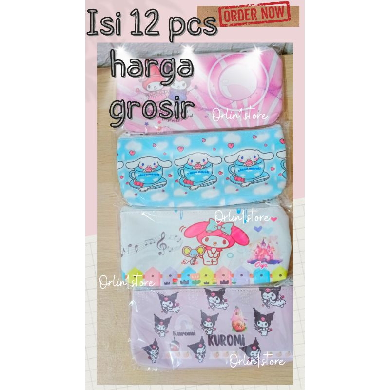 

grosir kotak pensil sanrio. tepak isi 12 pc selusin