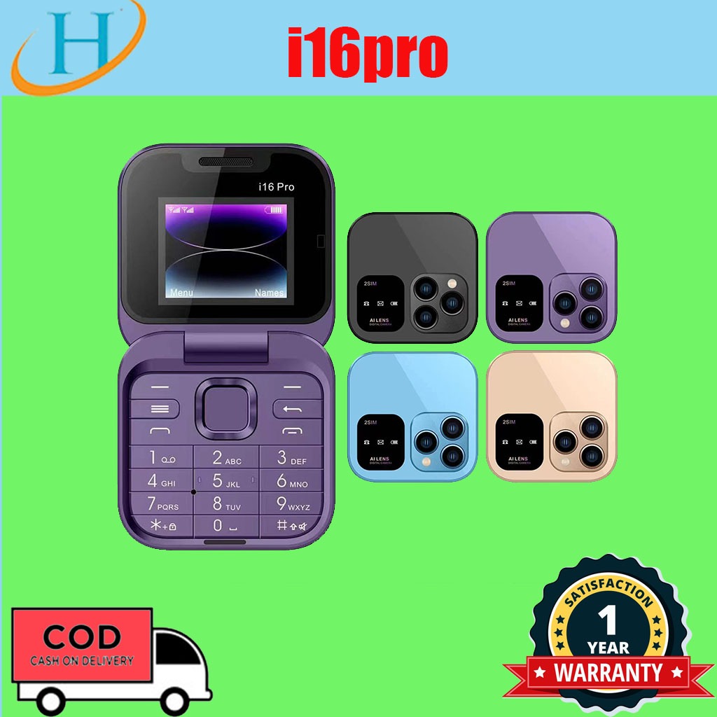 hp F15 mini lipat i16pro flip phone jadul ori