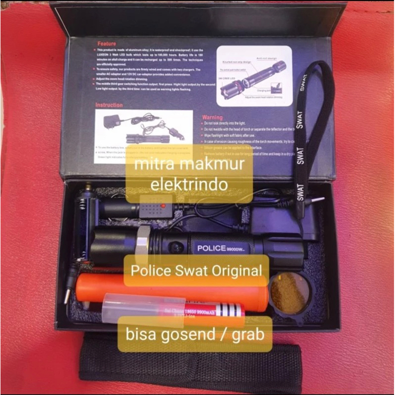 senter police SWAT original / flashlight swat police original set