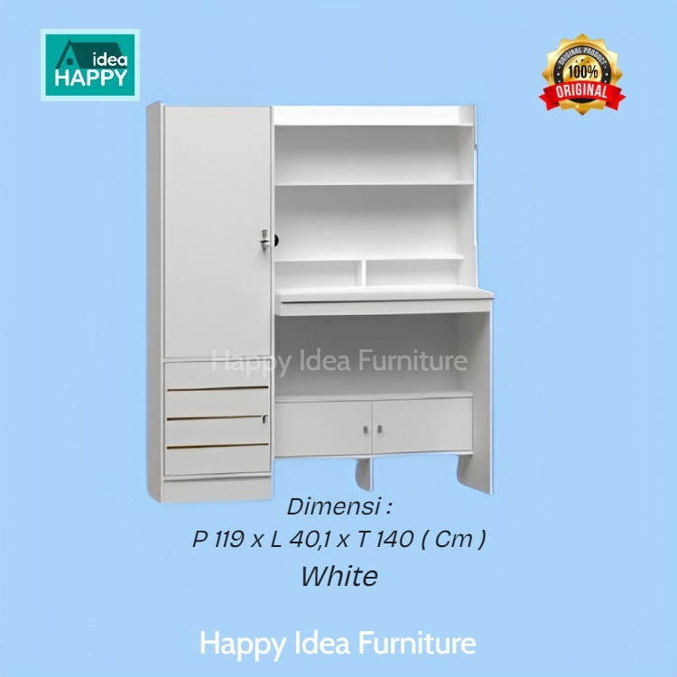 - MEJA BELAJAR MURAH + LEMARI MEJA BELAJAR MINIMALIS MEJA TULIS MBB KARIN DONA MORA