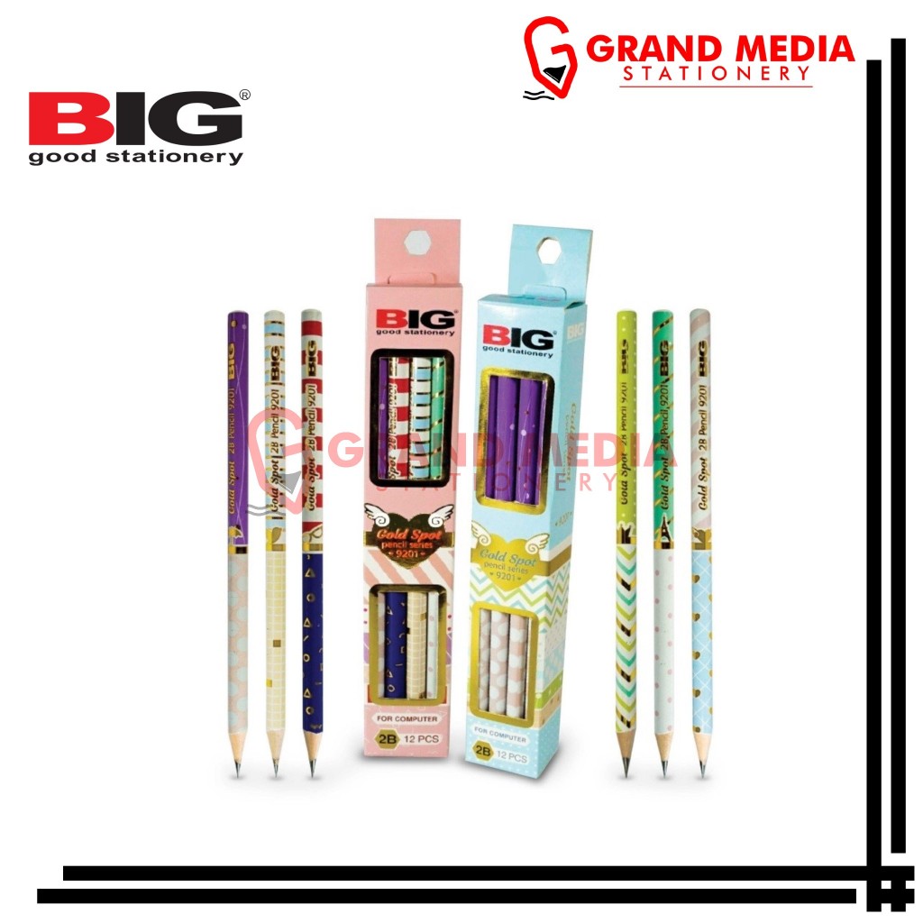 

[GRAND MEDIA] PENCIL / PENSIL BIG 2B GOLD SPOT PS-9201 / 1PCS
