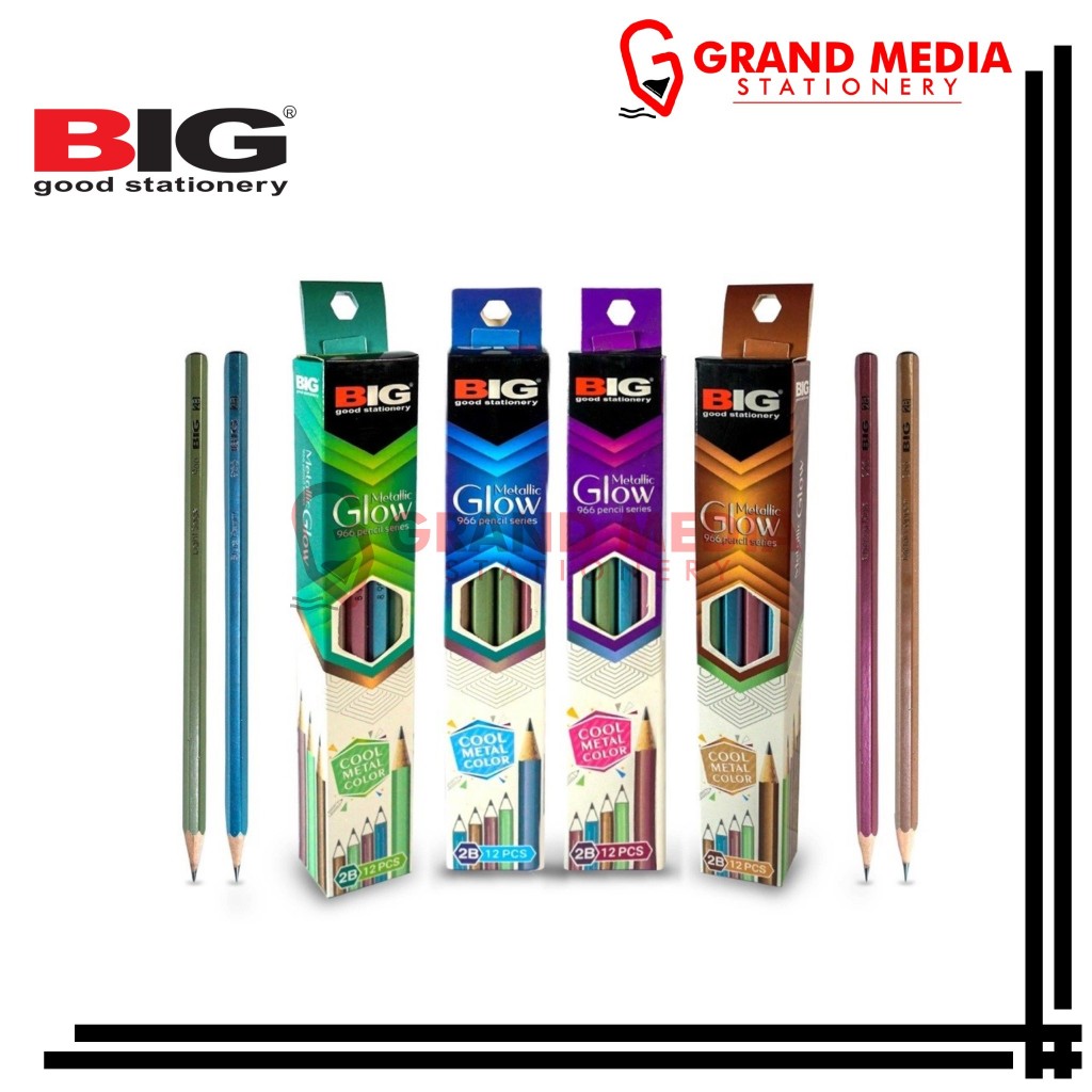 

[GRAND MEDIA] PENCIL / PENSIL BIG 2B METALLIC GLOW PS-966 / 1PCS