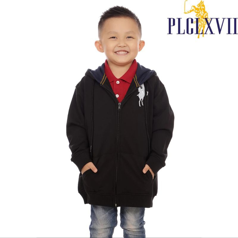 jaket anak polo country hitam