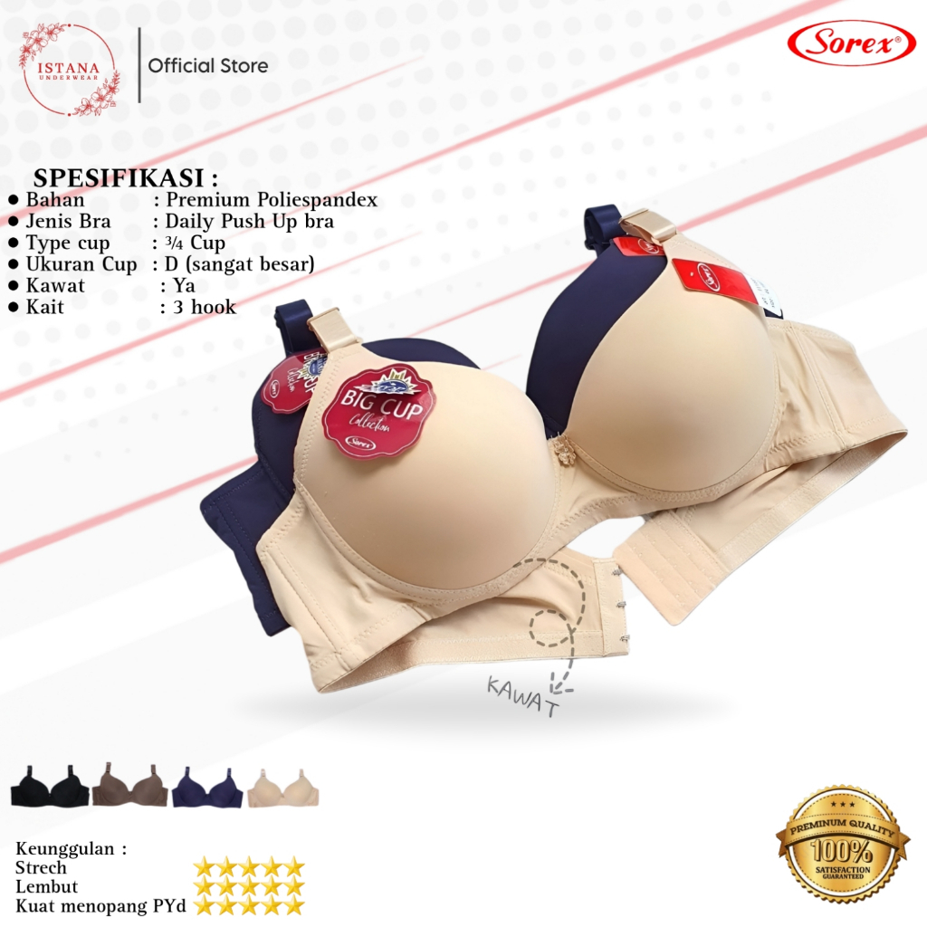 BH BRA BIG CUP JUMBO SOREX 11199 bahan lembut