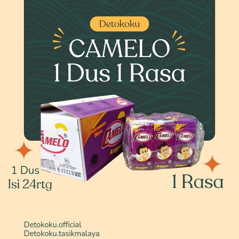 

Camelo Serbuk 1 Dus 1 Rasa (isi 24 renteng/240pcs)