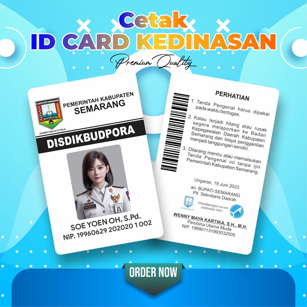 

CETAK PAKET ID C4RD DISDIKBUDPORA KABUPATEN SEMARANG PREMIUM QUALITY by ASTORE ID OFFICIAL