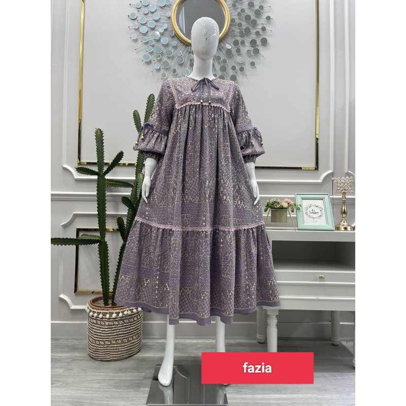 Midi dress salvina ys ORI katun bordir