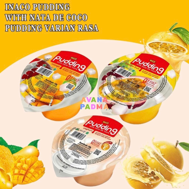 

Inaco Pudding With Nata De Coco (120g) (3 Varian Rasa)