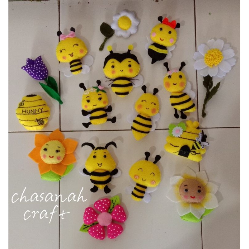 BONEKA FLANEL LEBAH/BONEKA LEBAH/BONEKA FLANEL/HEWAN FLANEL/LEBAH FLANEL