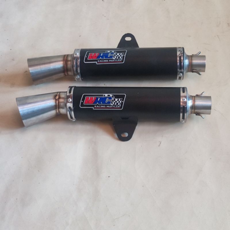silincer knalpot wrc inlet 38 black coating sarangan full