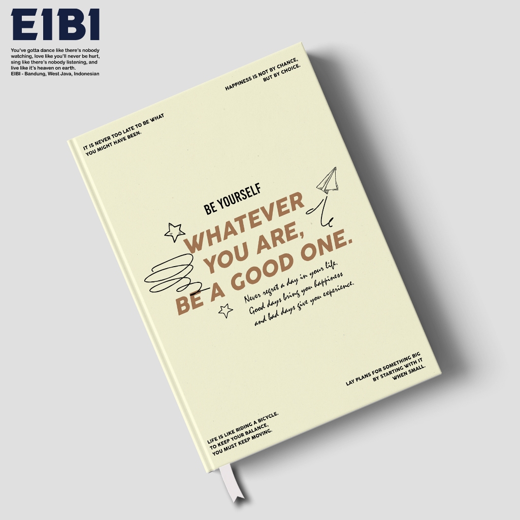 

Eibibook Buku Tulis Catatan Notebook Hardcover Be Yourself Typography