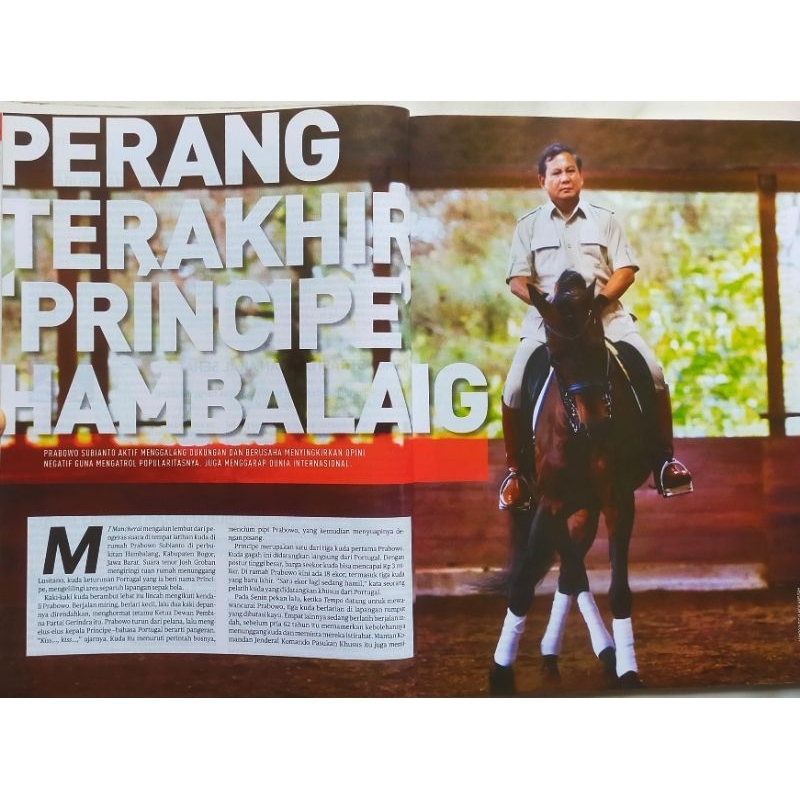 Majalah Tempo 28 Oktober 2013 : Cover Prabowo Subianto