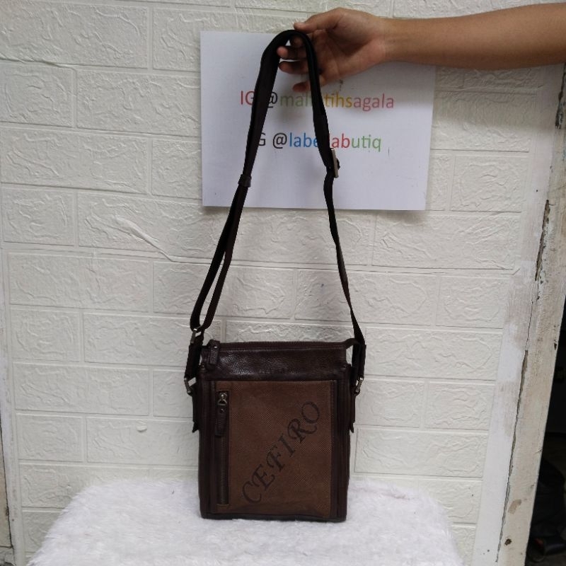 Tas Pria Sling Bag Cefiro Kulit