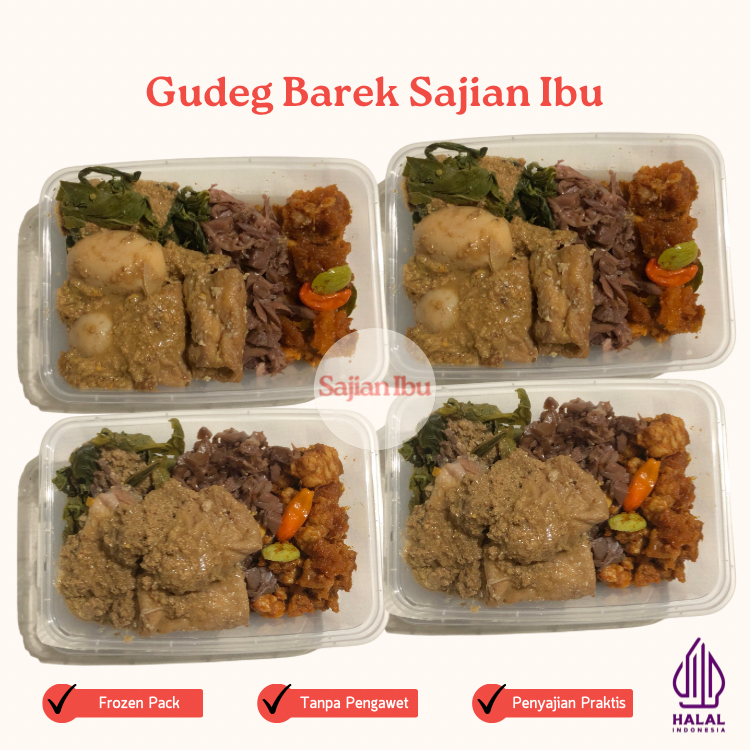 

Gudeg Barek Jogja Ayam Telur Frozen Food by Sajian Ibu