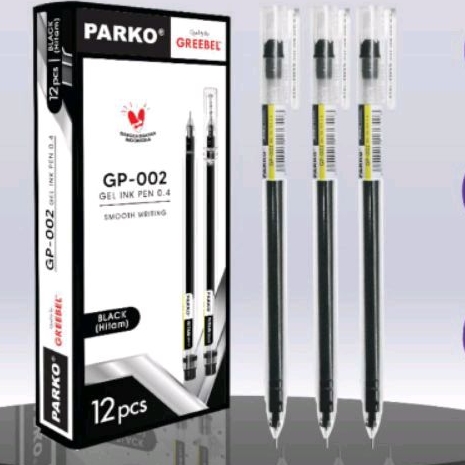 

Pulpen Gel Parko By Greebel Tinta Hitam Mata Pena Lancip