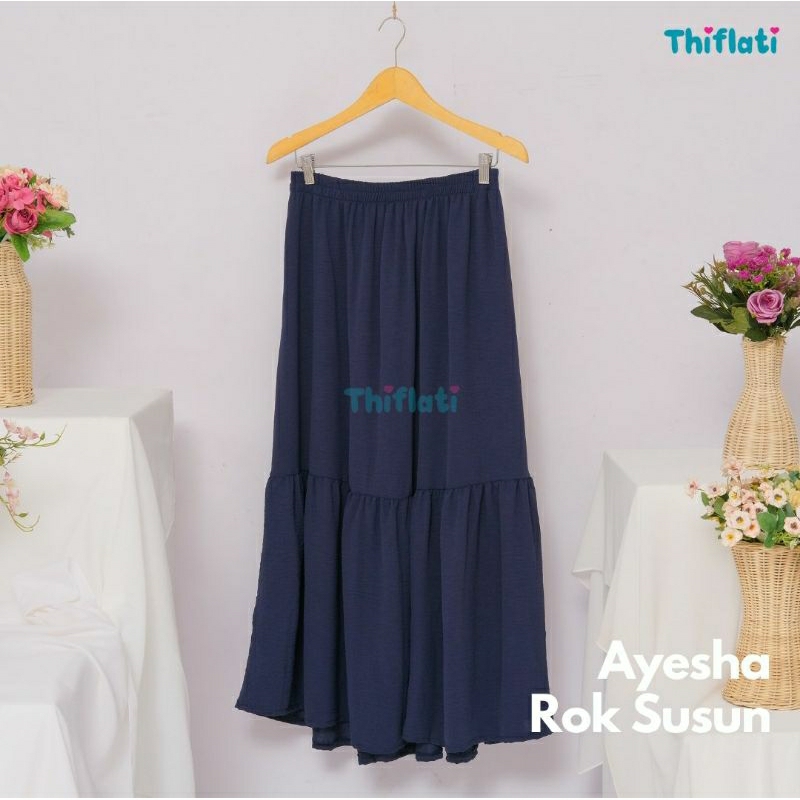 Rok Wanita Casual Ayesha Rok Susun Crinkle/rok wanita panjang