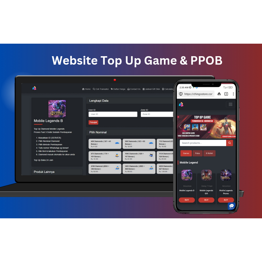 SC Web Top Up Game Dan PPOB Terbaru 2024