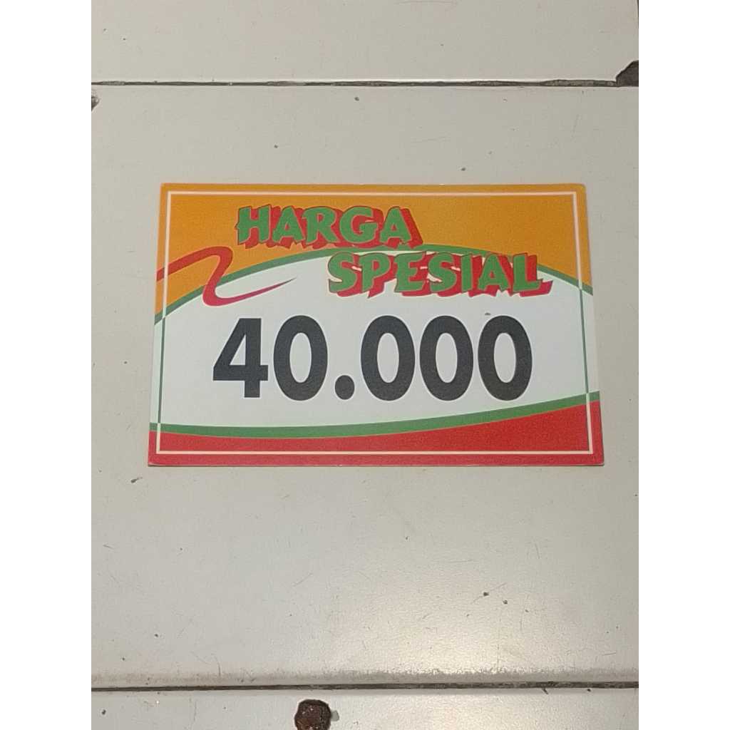 

Kertas Tulisan Harga Bandrol / Kertas Obral Harga Jualan ( HARGA SPESIAL 40.000)
