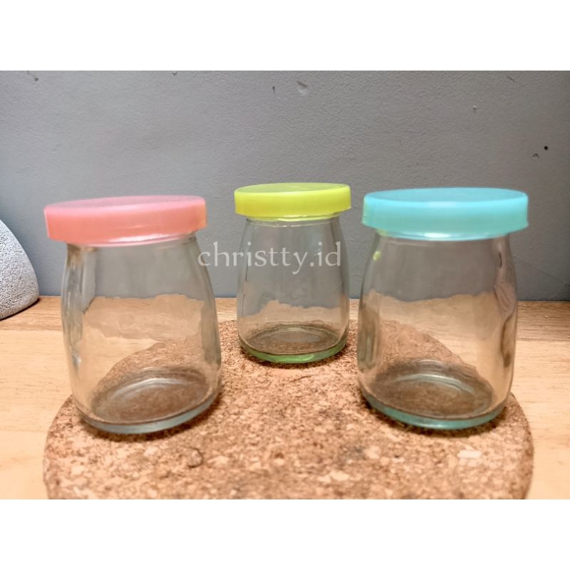 Gelas Puding Kaca Tutup / Silky Puding Milk Panacotta