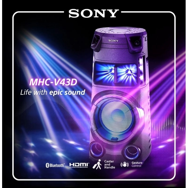 Sony MHC-V43D High Power Audio System With Bluetooth Technology / MHC V43D / MHCV43D