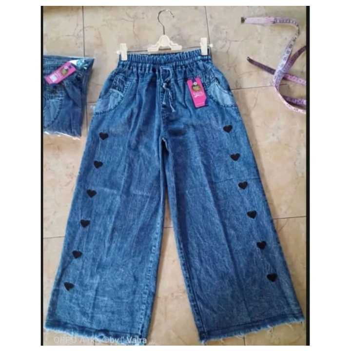 New Arrival Kulot Love Anak Perempuan Kulot Love Jeans Anak Perempuan Kekinian