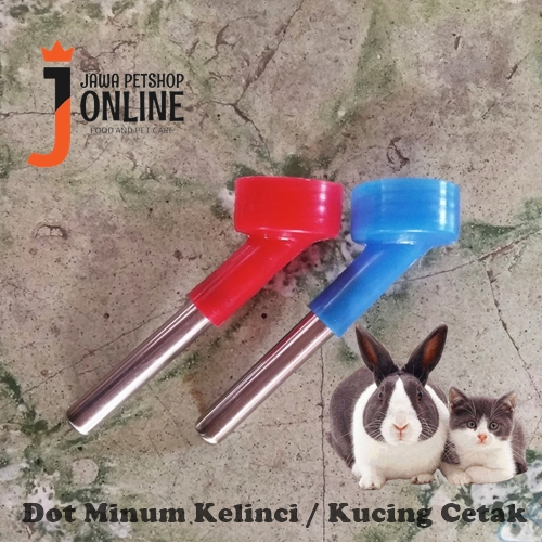 Nipel Dot Minum Kelinci / Kucing Full Stainless  / Pipa alumunium Kecil R7 M8 Cetak Anti Karat Nippl