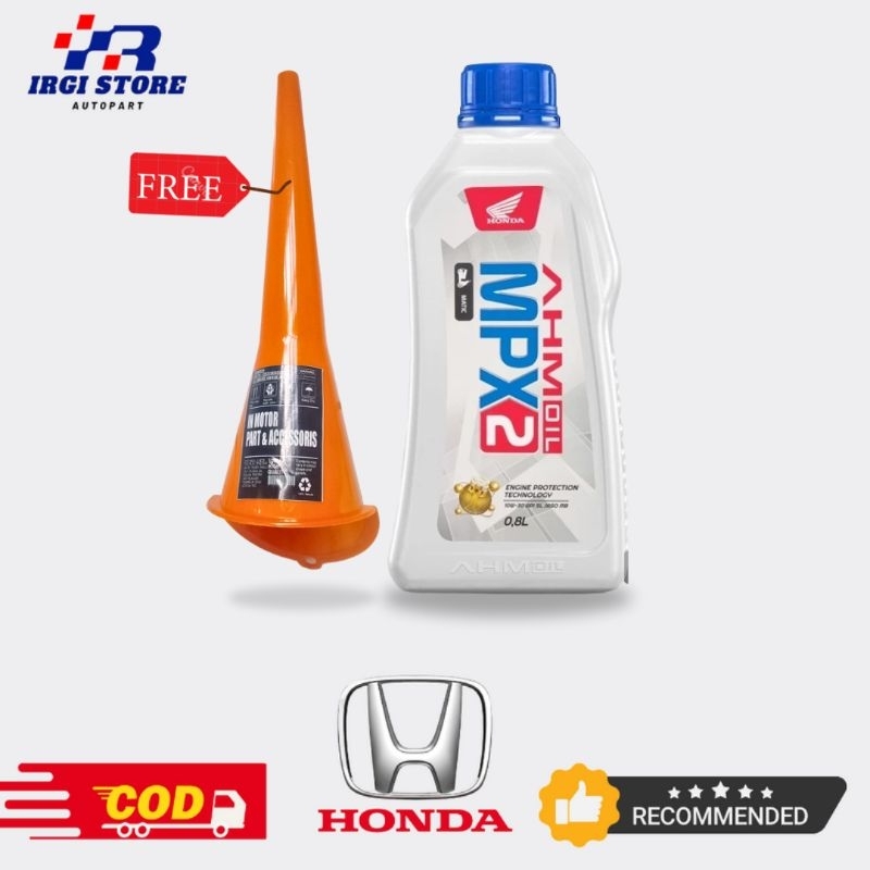 MPX MATIC + CORONG OLI ORIGINAL (oli mesin motor Honda matic) Oli HONDA AHM OIL MPX