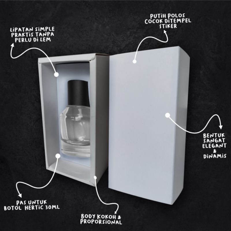 

Sliding Box untuk botol Hertic 30ml Putih