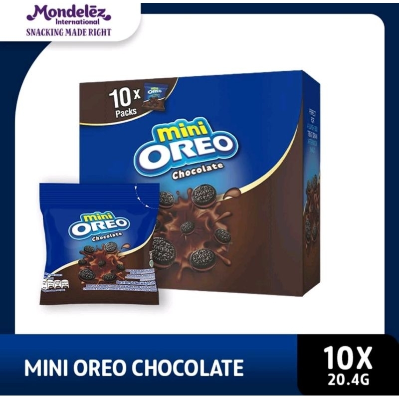 

Mini Oreo Biskuit Chocolate pcs20,4g Untuk Traveling X10