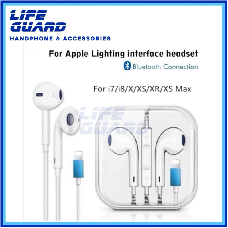 HEADSET EARPHONE IPHONE X BLUETOOTH HANDSFREE WIRELESS FOR 7 PLUS 8 PLUS X XS XS MAX XR