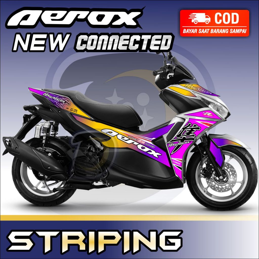 Striping Lis Aerox Connected 2021 New Stiker Motor Yamaha Aerox New Connected Bunglon