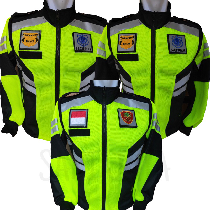 Rompi Jaket Security,Romket Security,Rompi Jaket Satpam,Rompi Security Bahan Jala Tebal Gratis Nama