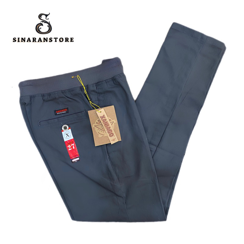Celana Chino Pria Pinggang Karet 27-32 Xaniago Original