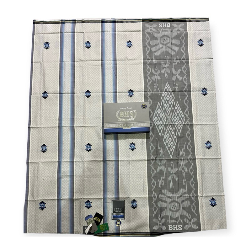 SARUNG BHS CLASSIC SONGKET GRADE SILVER PUTIH SERIES