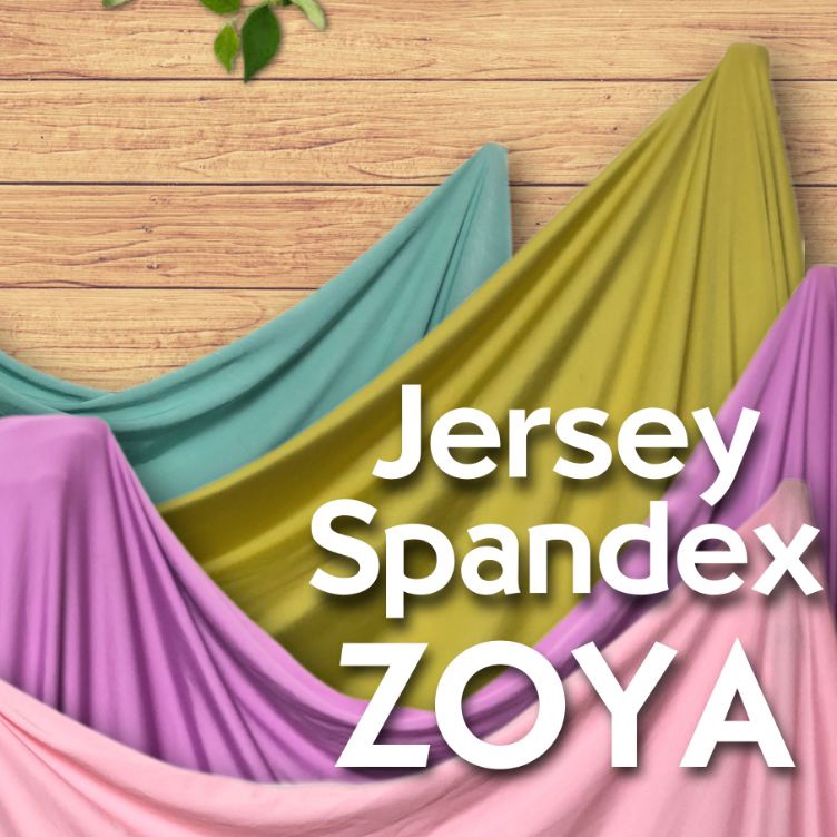 Ready trxIi7I2 Kain Jersey Spandex Zoya Polos Eceran Meteran Harga per 5m Murah
