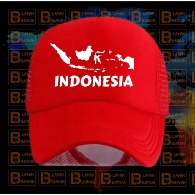 TOPI TRUCKER NKRI PETA NUSANTARA INDONESIA