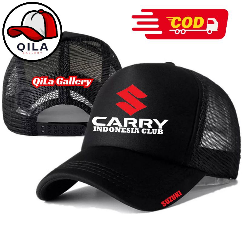 QiLa Gallery Topi Trucker SUZUKI CARRY - Topi Distro SUZUKI CARRY Logo - Topi SUZUKI CARRY Premium -