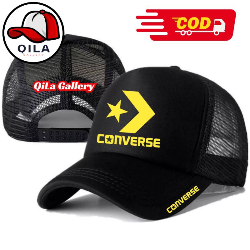 QiLa Gallery Topi Trucker KONVERSE - Topi Distro KONVERSE Logo - Topi KONVERSE Premium - Topi Pria D