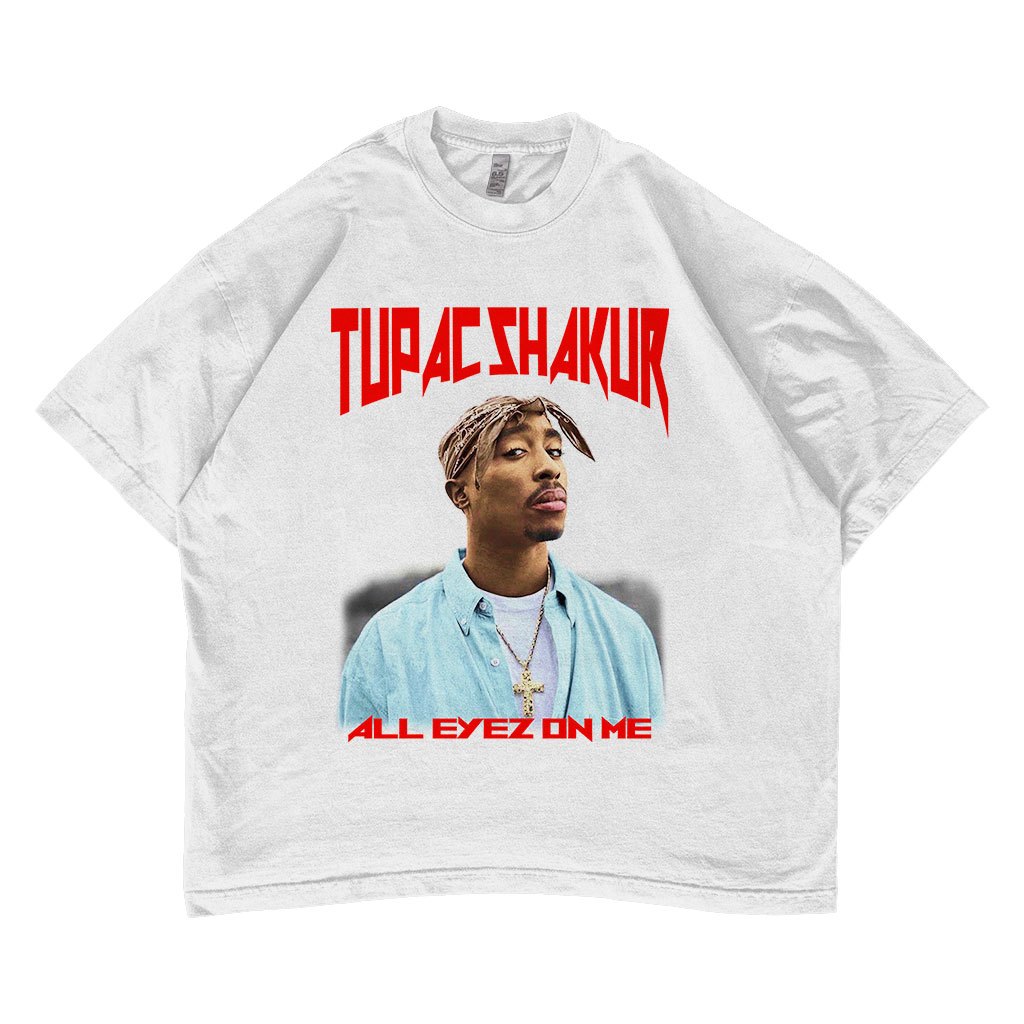 Tupac Makaveli 2pac Rap Tee Oversized T-shirt Vintage #03