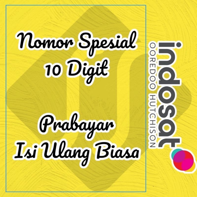 Nomor Cantik Indosat 10 DIGIT Kartu Perdana Prabayar IM3 Tri