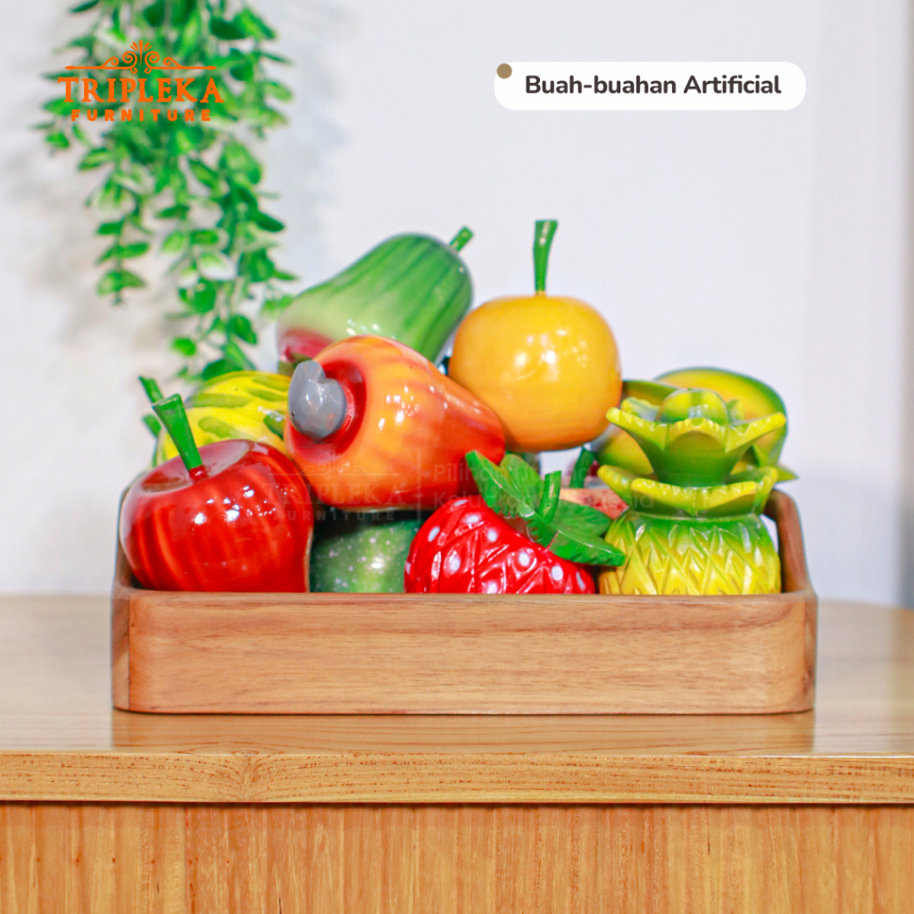 Tripleka - Buah Palsu/miniatur buah hiasan/buah dari kayu jati