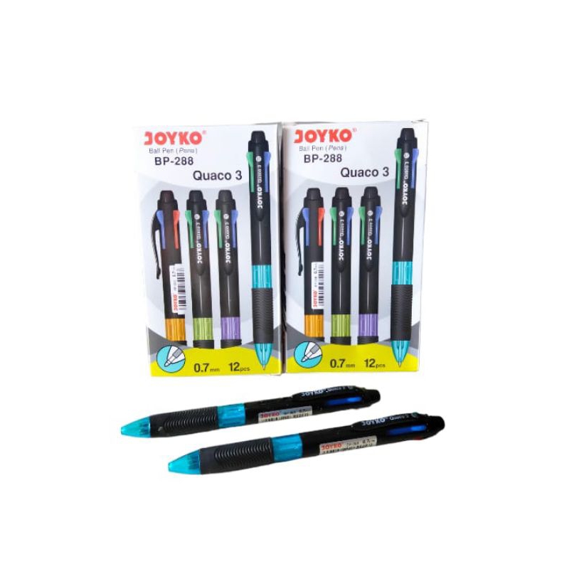 

Joyko Ball Pen 4 Warna Quaco3 0.7 mm isi 12 pcs/pk