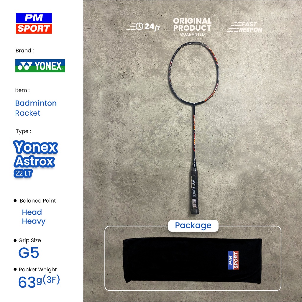 RAKET BADMINTON / BULUTANGKIS YONEX ASTROX 22 LT ORIGINAL