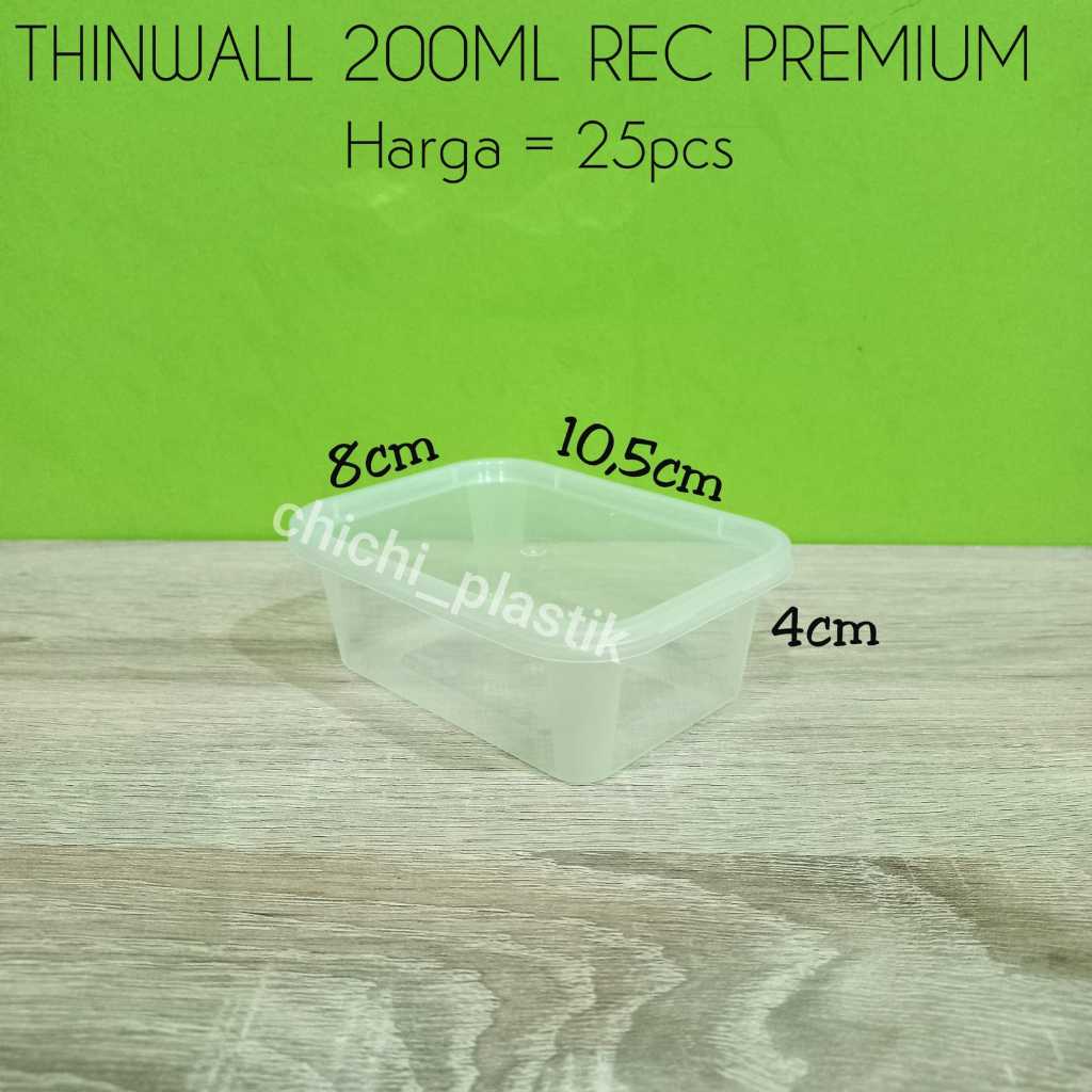 Thinwall food container 200ml kotak  /Tempat penyimpanan makanan/Cup salad/Cup kotak 200cc VICTORY /
