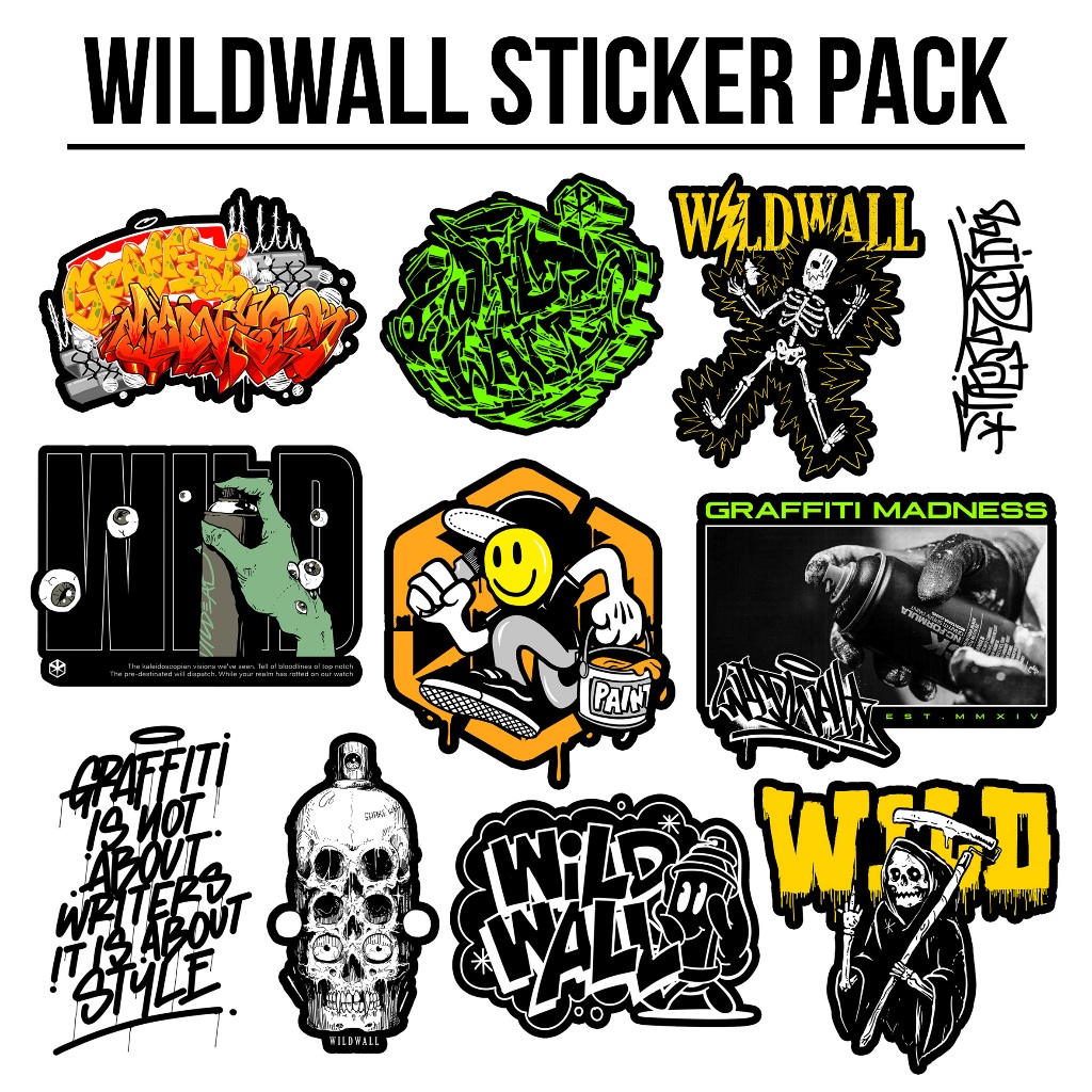 

wildwall sticker pack 14