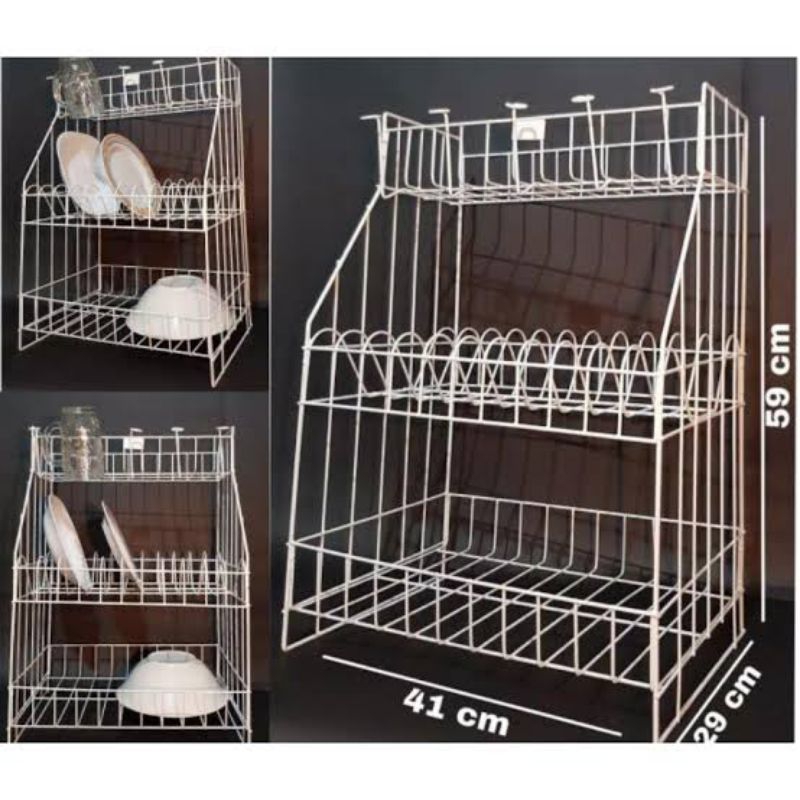 RAK PIRING MEJA / RAK PIRING DAPUR / RAK RPL SUSUN 3