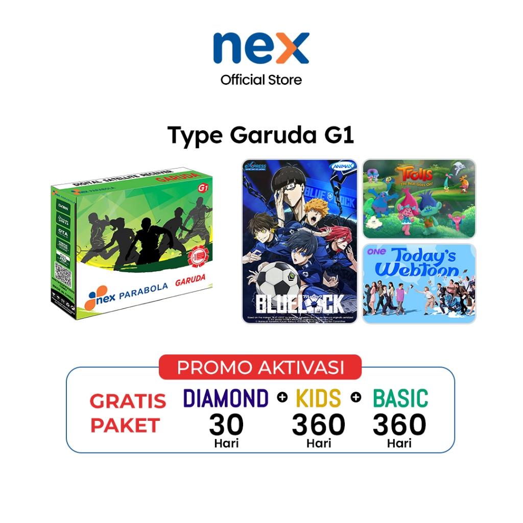 Nex Parabola Receiver Garuda (Hijau)
